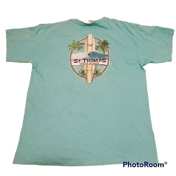 2011 St. Thomas Virgin Islands blue top tee t-shirt - Picture 1 of 6